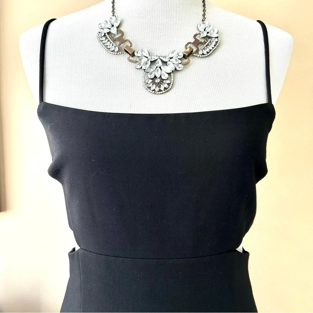 Likely Black Tamarelli Gown Revolve Mermaid Side Cutout Spaghetti Straps Size 14 - Picture 10 of 13